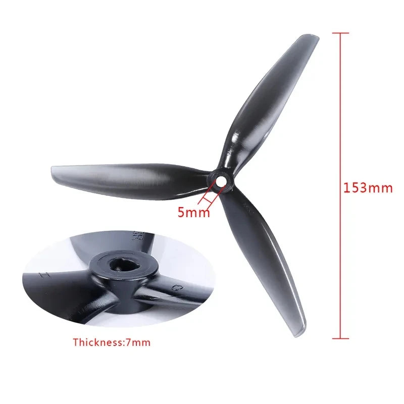 10 pair HQProp 7X4X3 7040 7inch 3 blade Propeller CW/CCW Poly Carbonate for RC FPV Drone