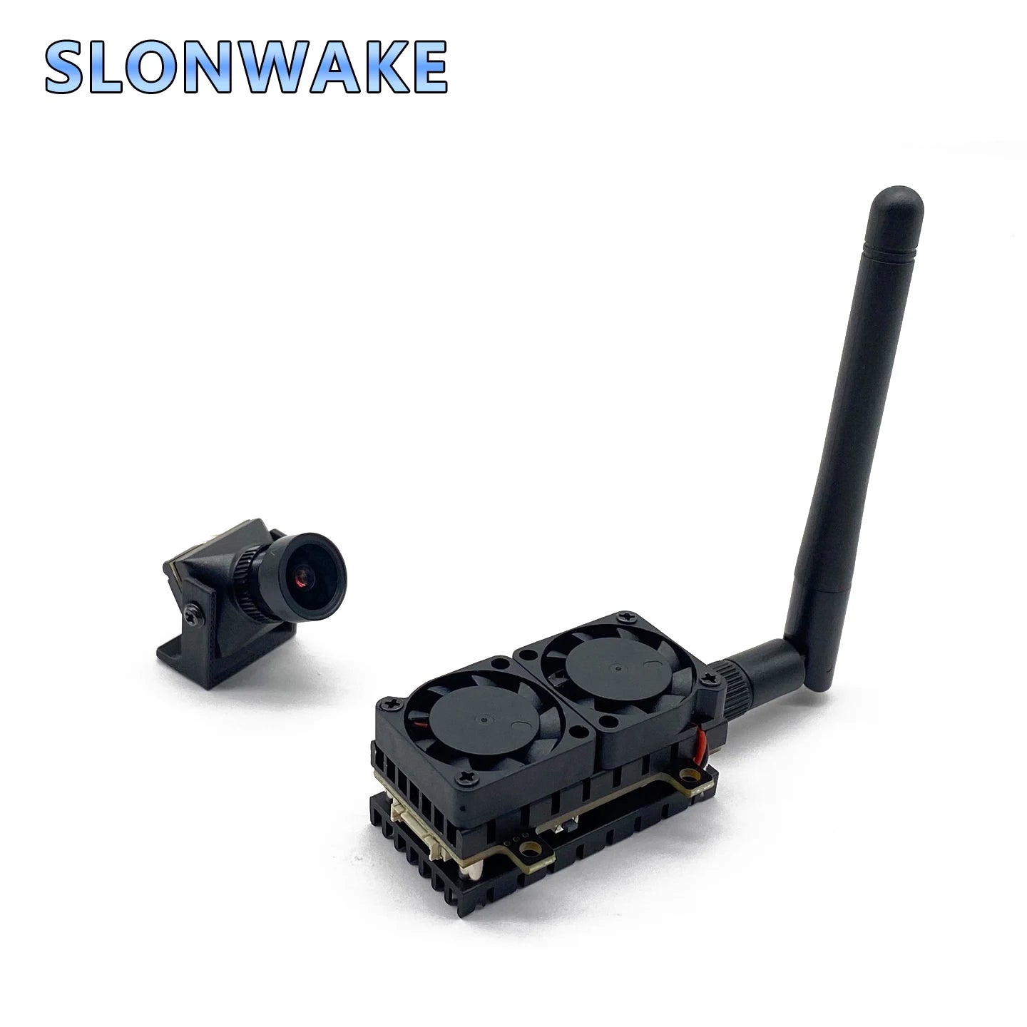 SLOMWAKE FPV 30KM 48CH 5.8G 5.5W VTX Transmitter CMOS 1800TVL Starlight Night Vision Camera with 3-inch Monitor for RC Drones