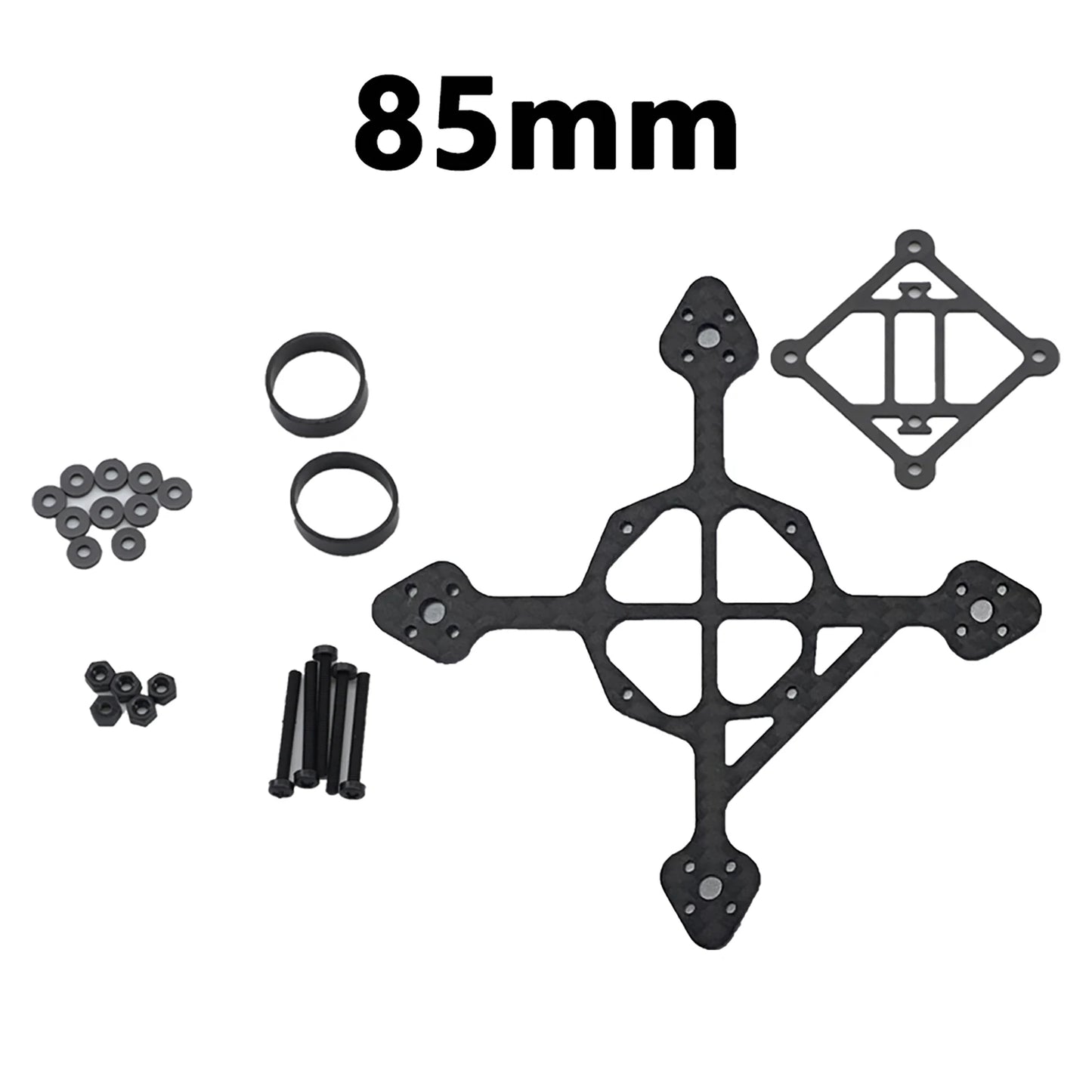 65mm 75mm 85mm 95mm Wheelbase 3K Carbon Fiber Bottom Plate Frame Kit 3-8g Toothpick Whoop Mini RC Drone FPV Racing Quadcopter