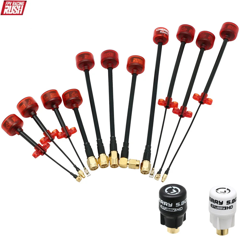 Rush Cherry FPV 5.8G Antenna LHCP RHCP SMA long range Racing Antenna Connector Adapter For FPV Quadcopter Racing Drone