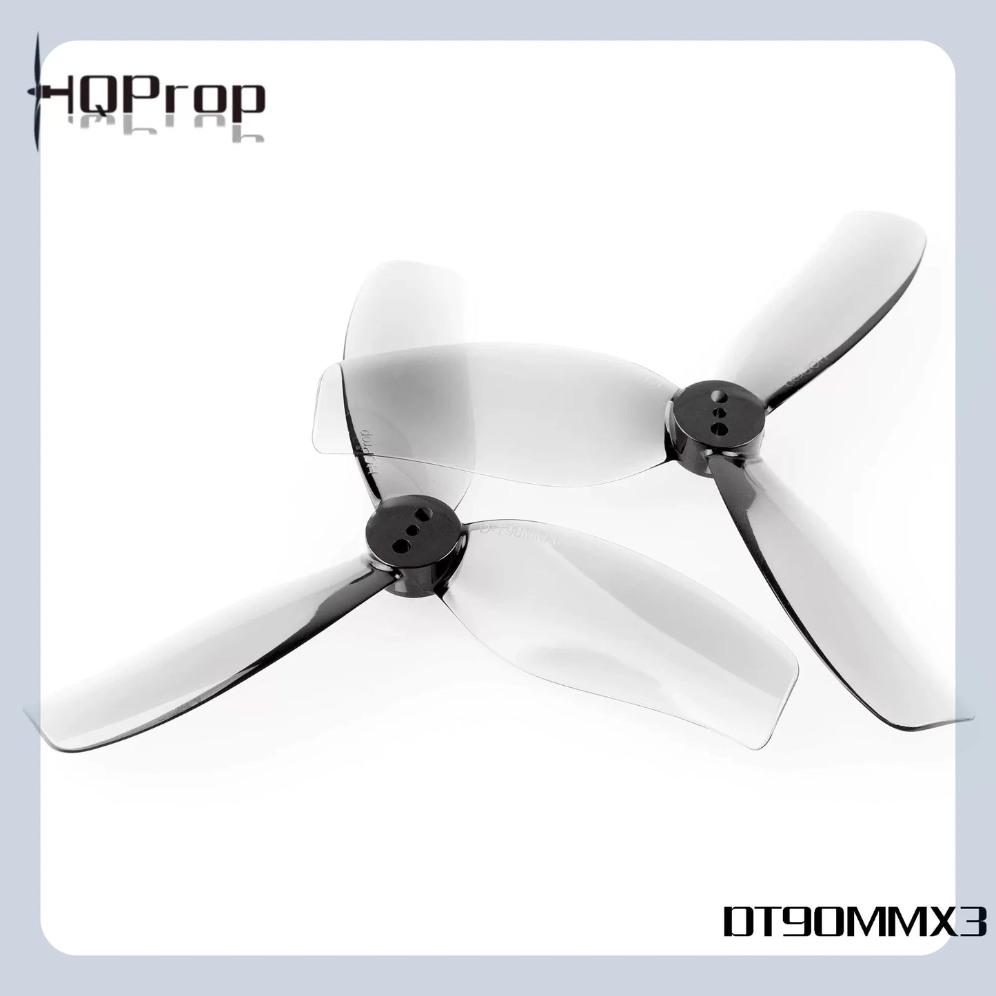 HQProp 3.5-inch 3-Blade Propellers T90 DT90mm×3 Blue Gray for Bee35 C35 FPV Racing Drones RC Plane Freestyle Beginners Toy Gifts