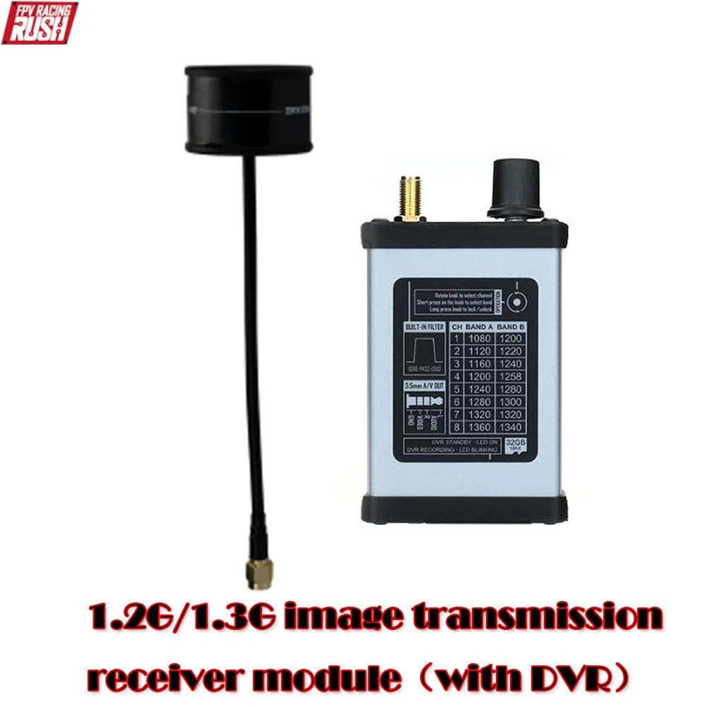 Rushfpv 1.3G/1.2G 8CH 0.8W 1.6W VTX with Audio Video FPV Transmitter Receiver Module for RC FPV Drone DIY Parts