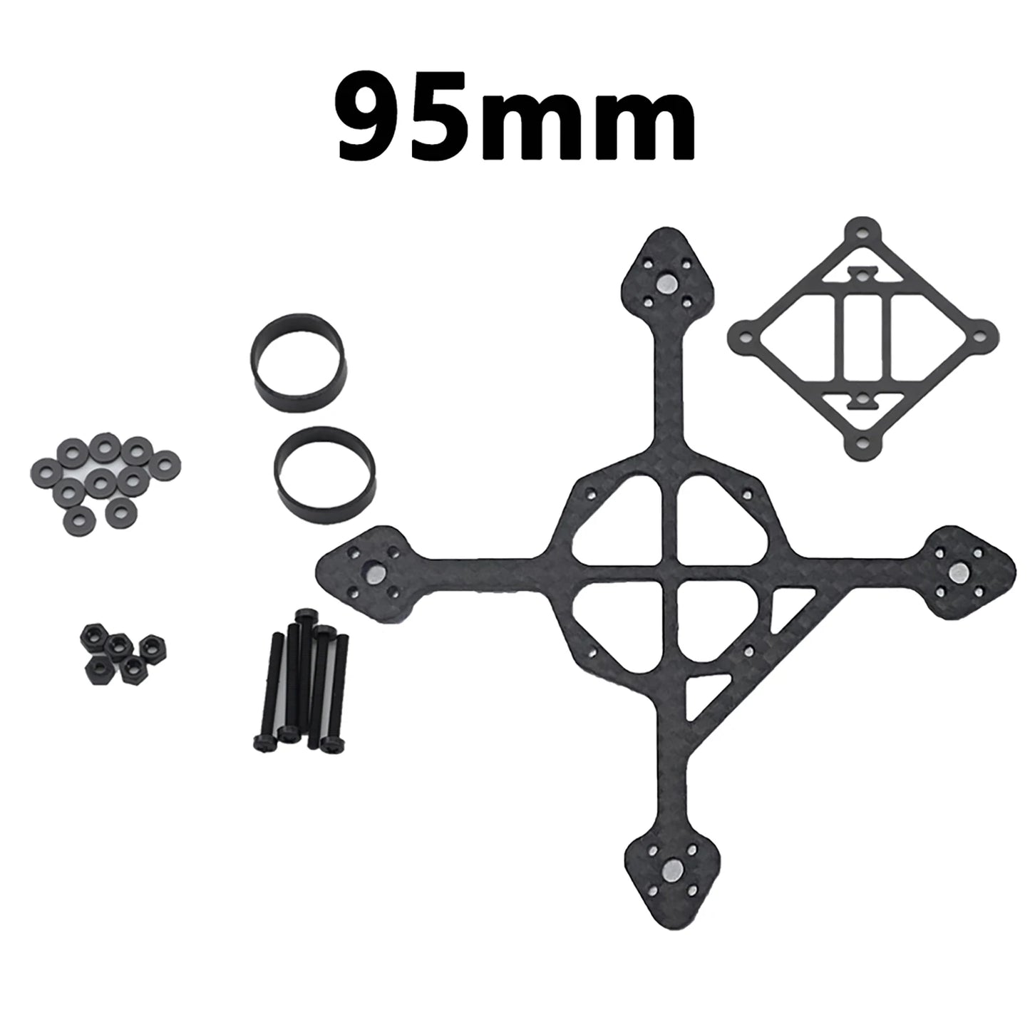 65mm 75mm 85mm 95mm Wheelbase 3K Carbon Fiber Bottom Plate Frame Kit 3-8g Toothpick Whoop Mini RC Drone FPV Racing Quadcopter