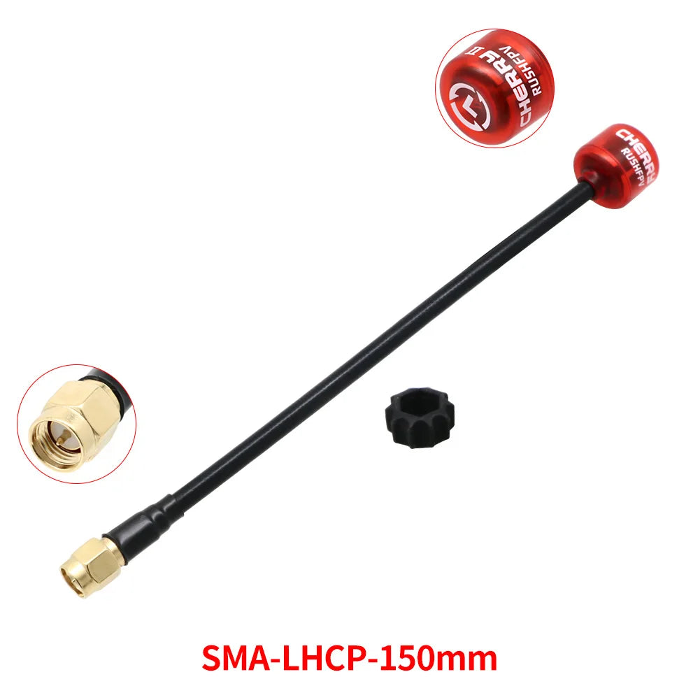Rush Cherry FPV 5.8G Antenna LHCP RHCP SMA long range Racing Antenna Connector Adapter For FPV Quadcopter Racing Drone