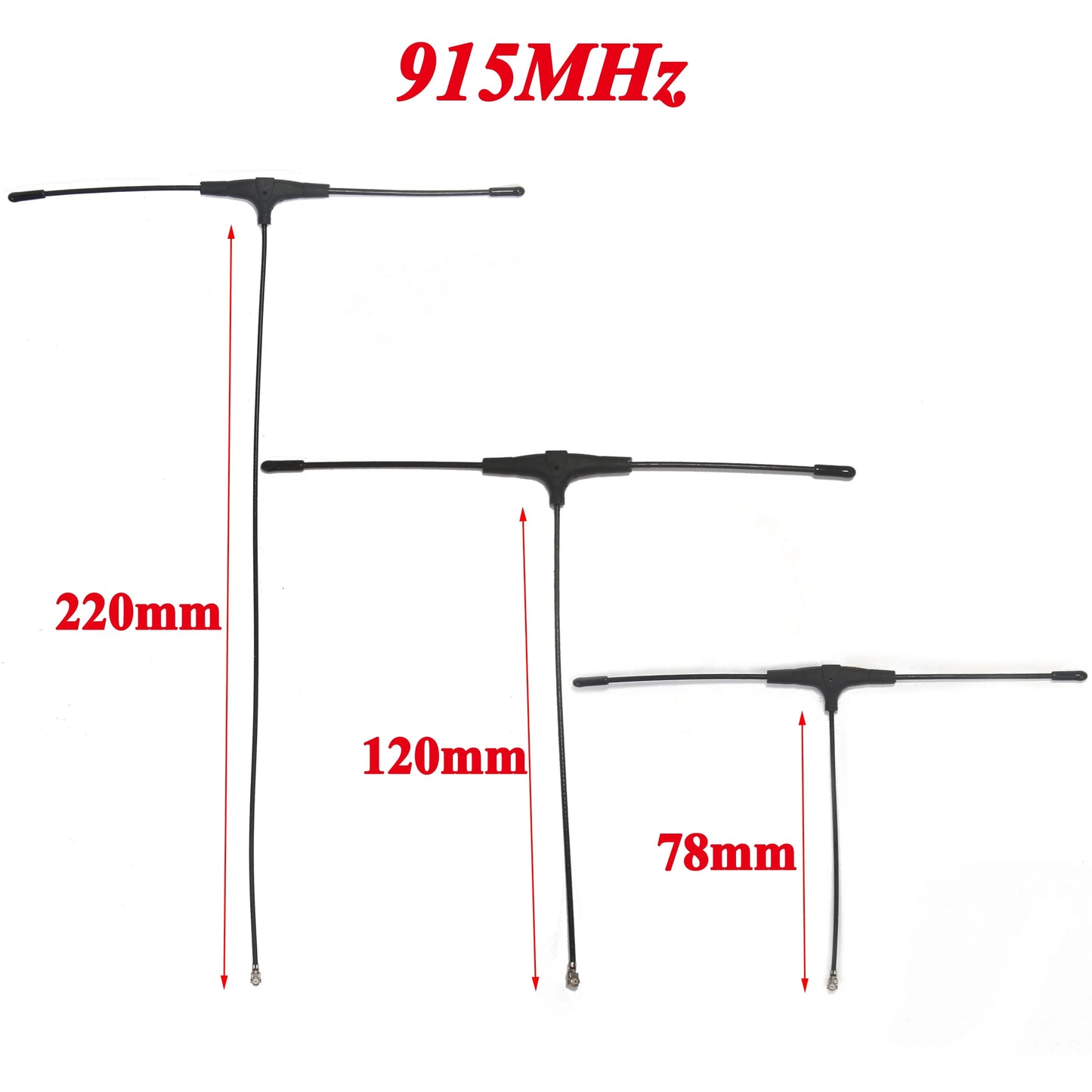 1/5/10/20PCS 78/120/220mm 915MHz 2.4GHz T-type Antenna IPEX 1 for FPV Drone TBS CROSSFIRE FRSKY R9mm R9MX ELRS Nano EP1 Receiver