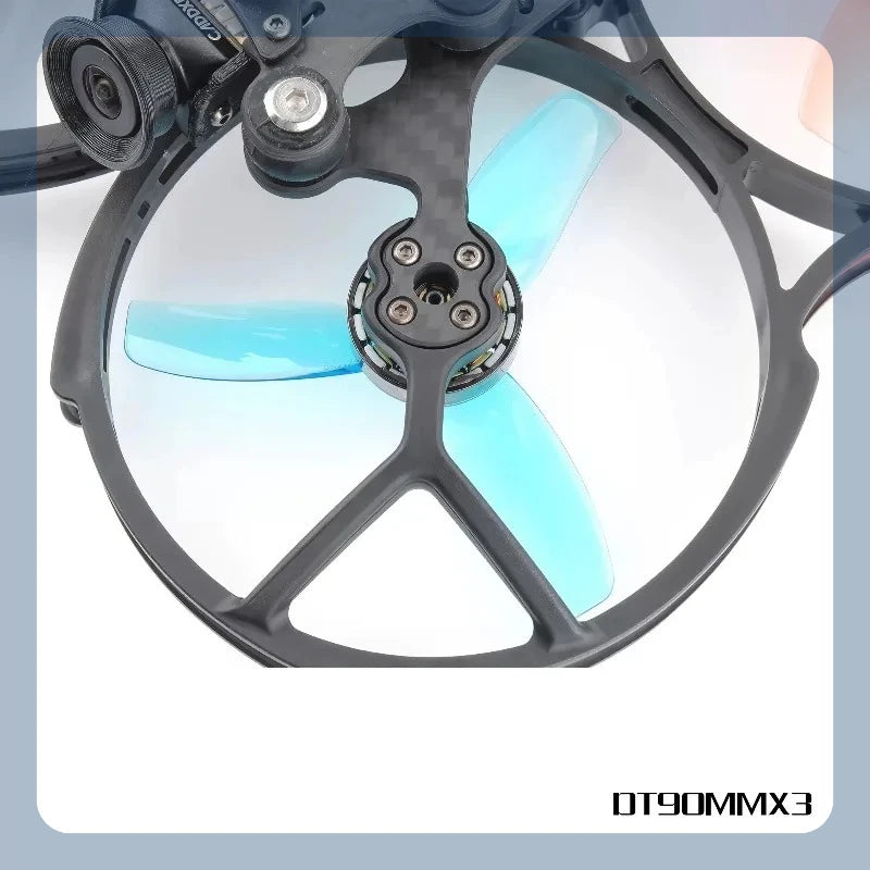 HQProp 3.5-inch 3-Blade Propellers T90 DT90mm×3 Blue Gray for Bee35 C35 FPV Racing Drones RC Plane Freestyle Beginners Toy Gifts