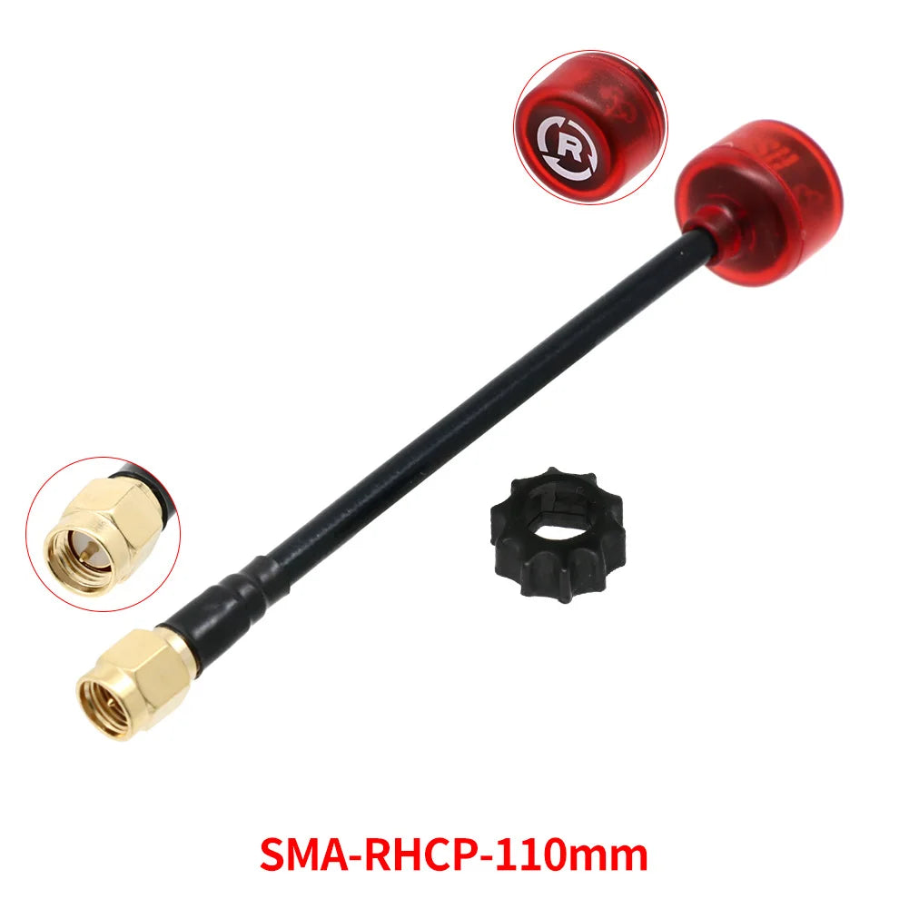 Rush Cherry FPV 5.8G Antenna LHCP RHCP SMA long range Racing Antenna Connector Adapter For FPV Quadcopter Racing Drone