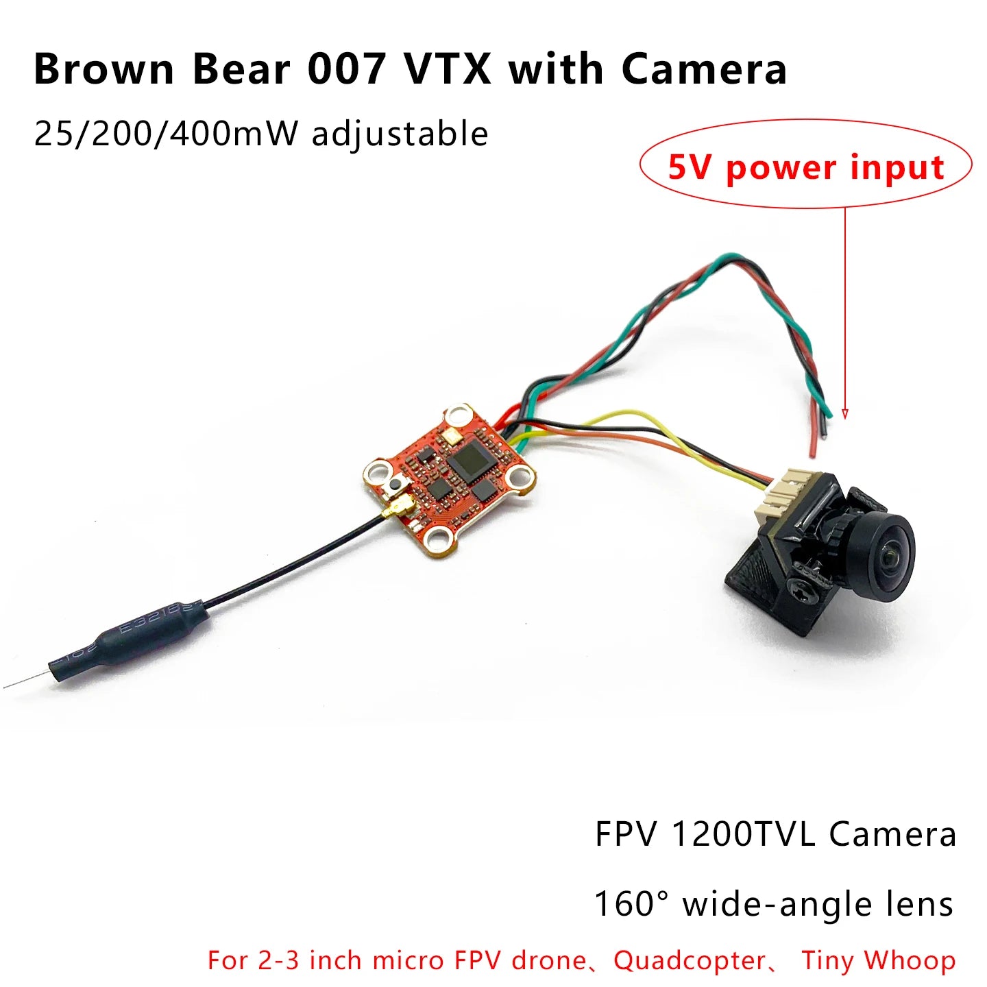 SLONWAKE FPV 400mW VTX Transmitter With Mini  Camera 2.1mm lens 1200TVL fpv camera support TBS for RC Planes