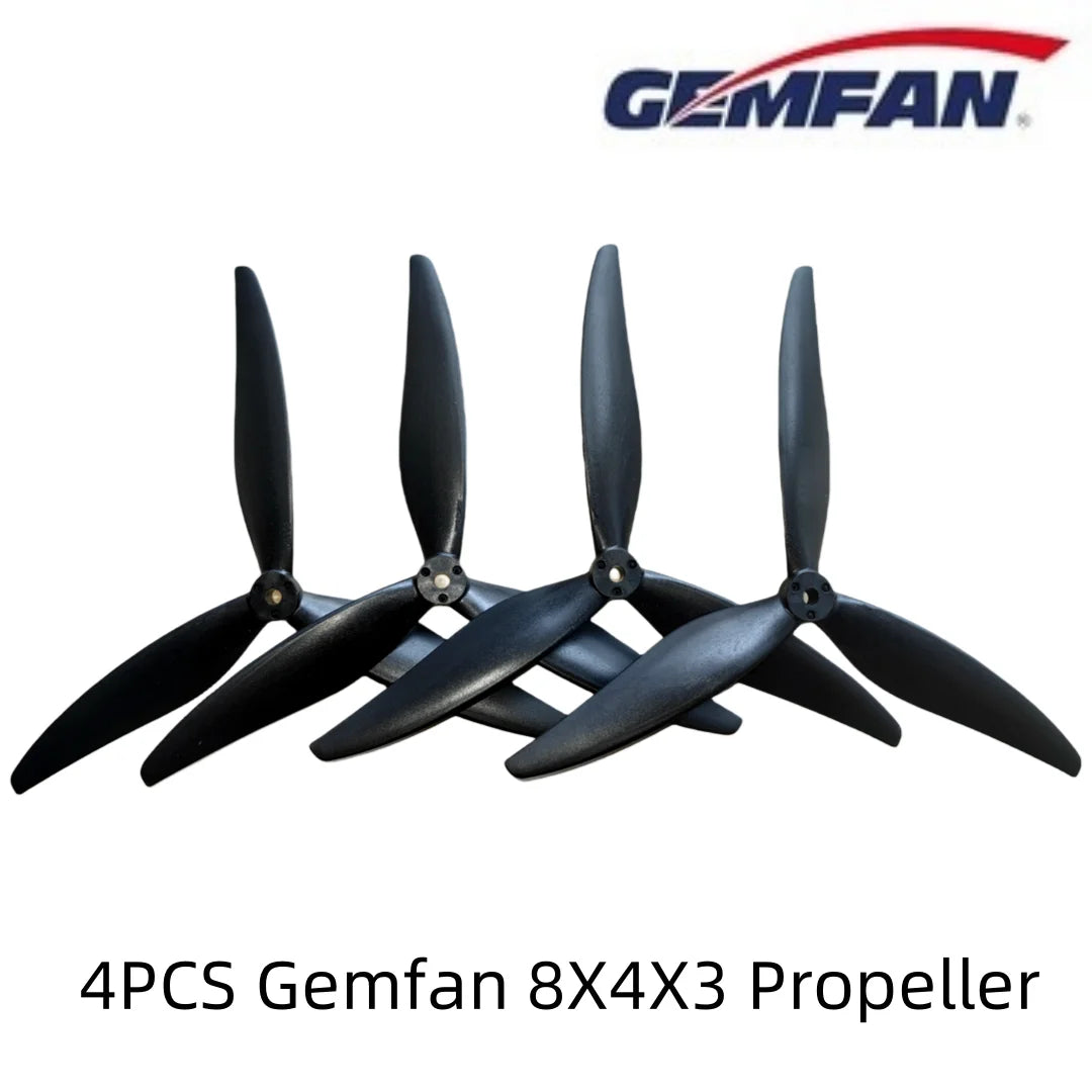 4PCS Gemfan 8040 8X4X3 3-Blade 8inch PC Propeller CW CCW Cinelifter Macro Quad Props for LR8 RC FPV X-Class Drone DIY Parts