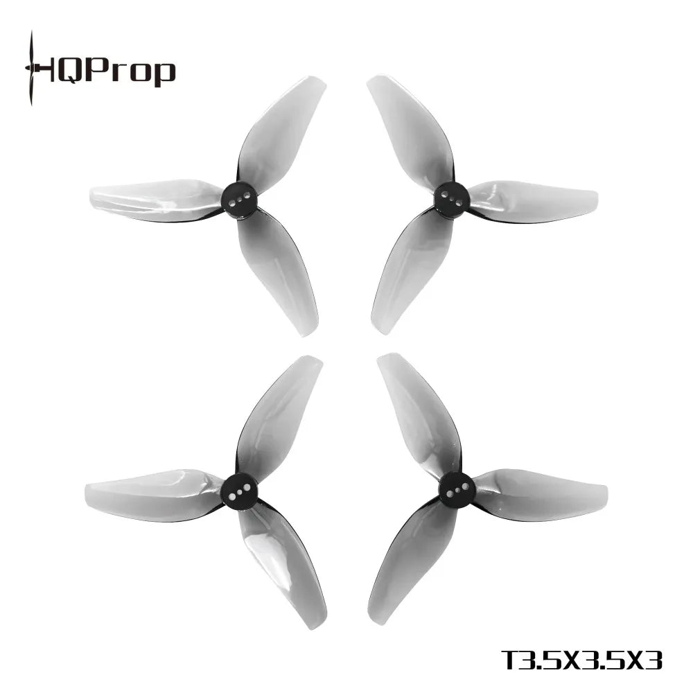HQProp T3.5x3.5x3 Grey PC Propeller 10CW+10CCW 1.5mm Shaft for FPV Racing Drone - Durable Poly Carbonate RC