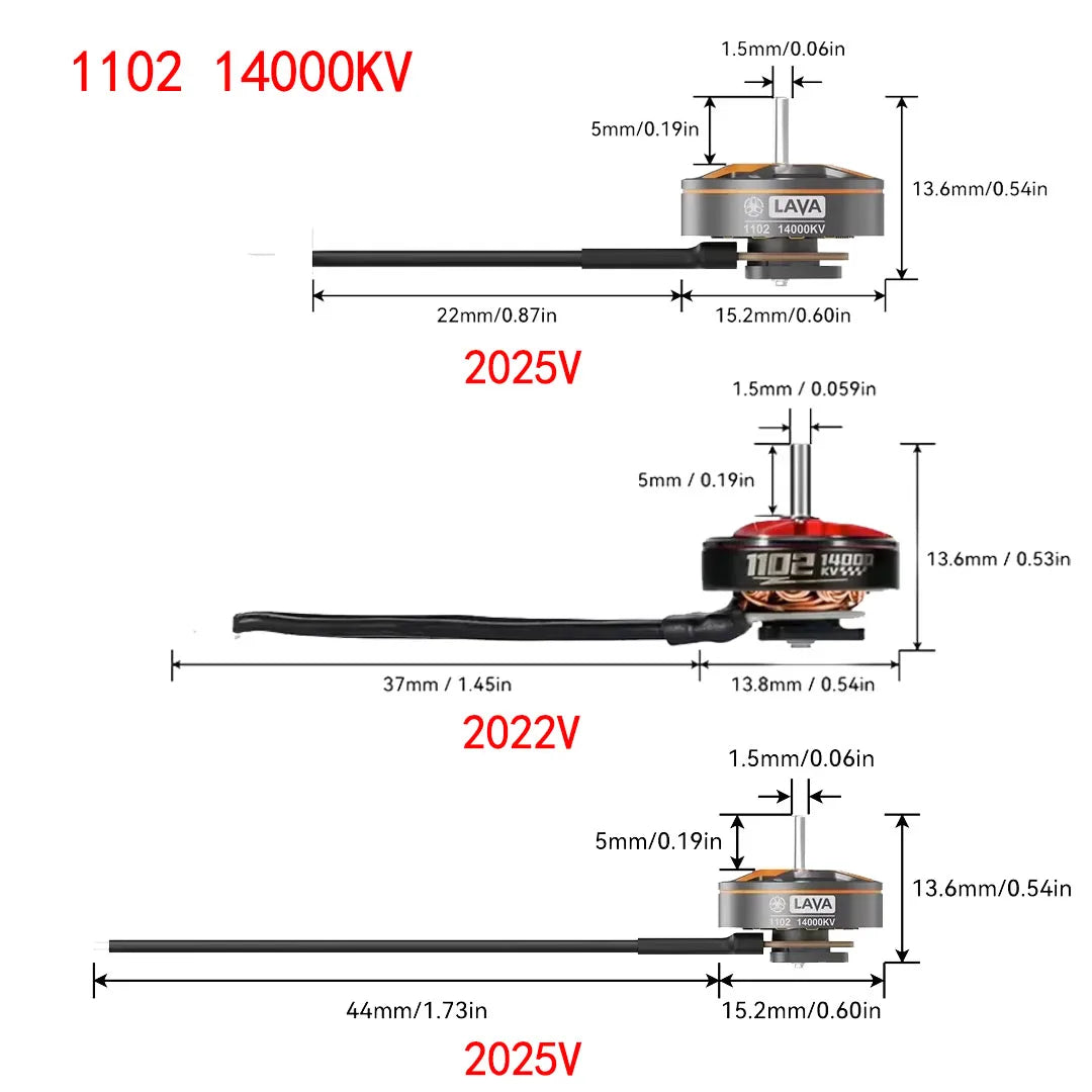4PCS BETAFPV 1102 14000KV Brushless Motors