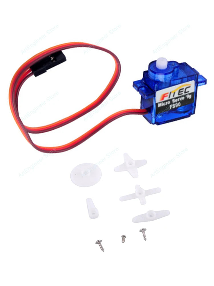 9g Micro Servo Motor Feetech FS90 4.8V 6V Servo Arm 120 Degree for Remote Control Helicopter Drones Arm RC Cars DIY Robot Toy