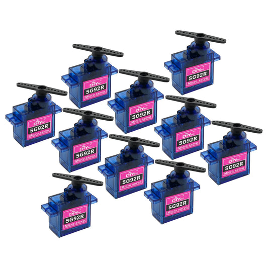 10pcs/lot SG92R Micro Servo 9g 4.8V-6V 180/270 Degree Angle Control 360° Continous Rotation for Drones RC Cars Mini Servos