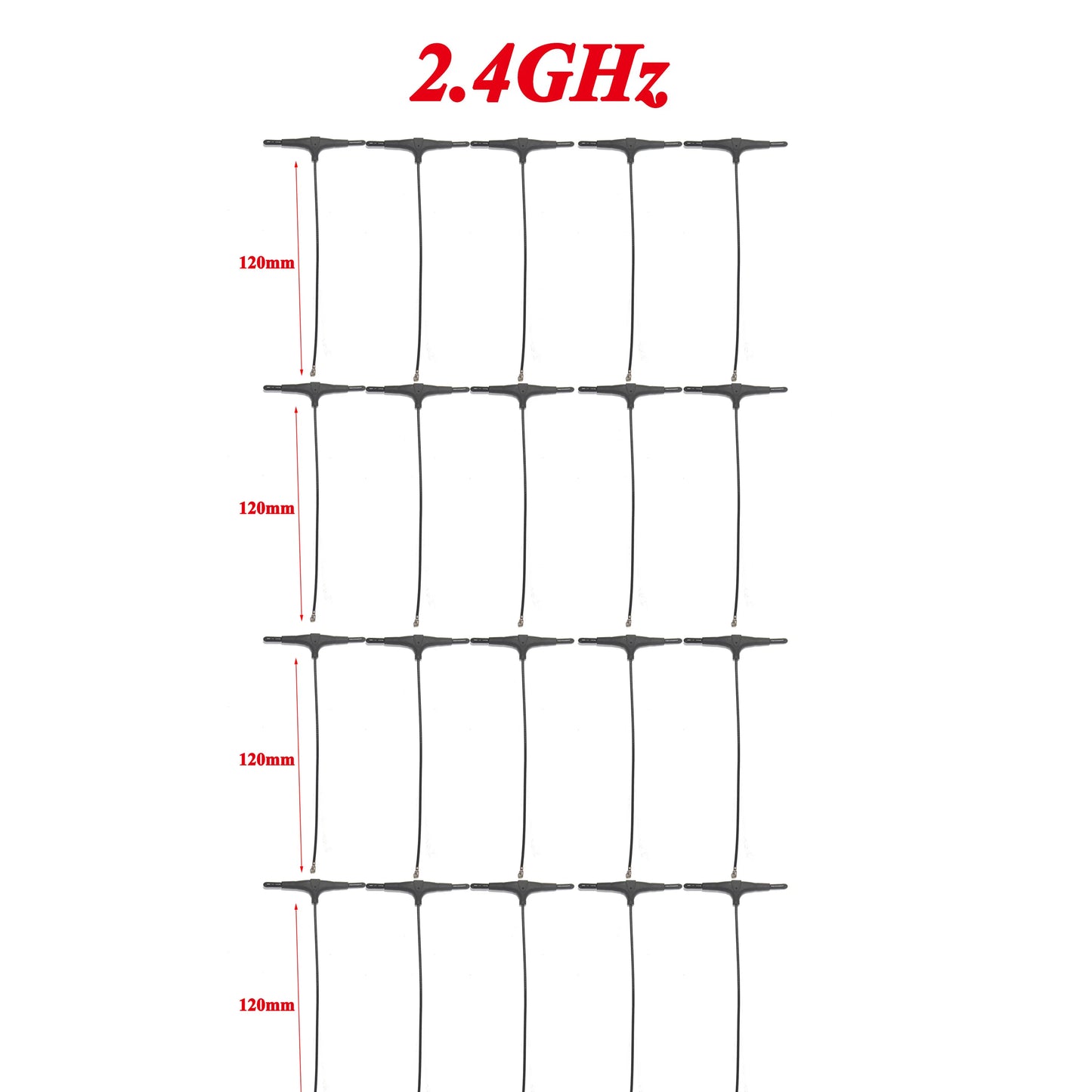 1/5/10/20PCS 78/120/220mm 915MHz 2.4GHz T-type Antenna IPEX 1 for FPV Drone TBS CROSSFIRE FRSKY R9mm R9MX ELRS Nano EP1 Receiver