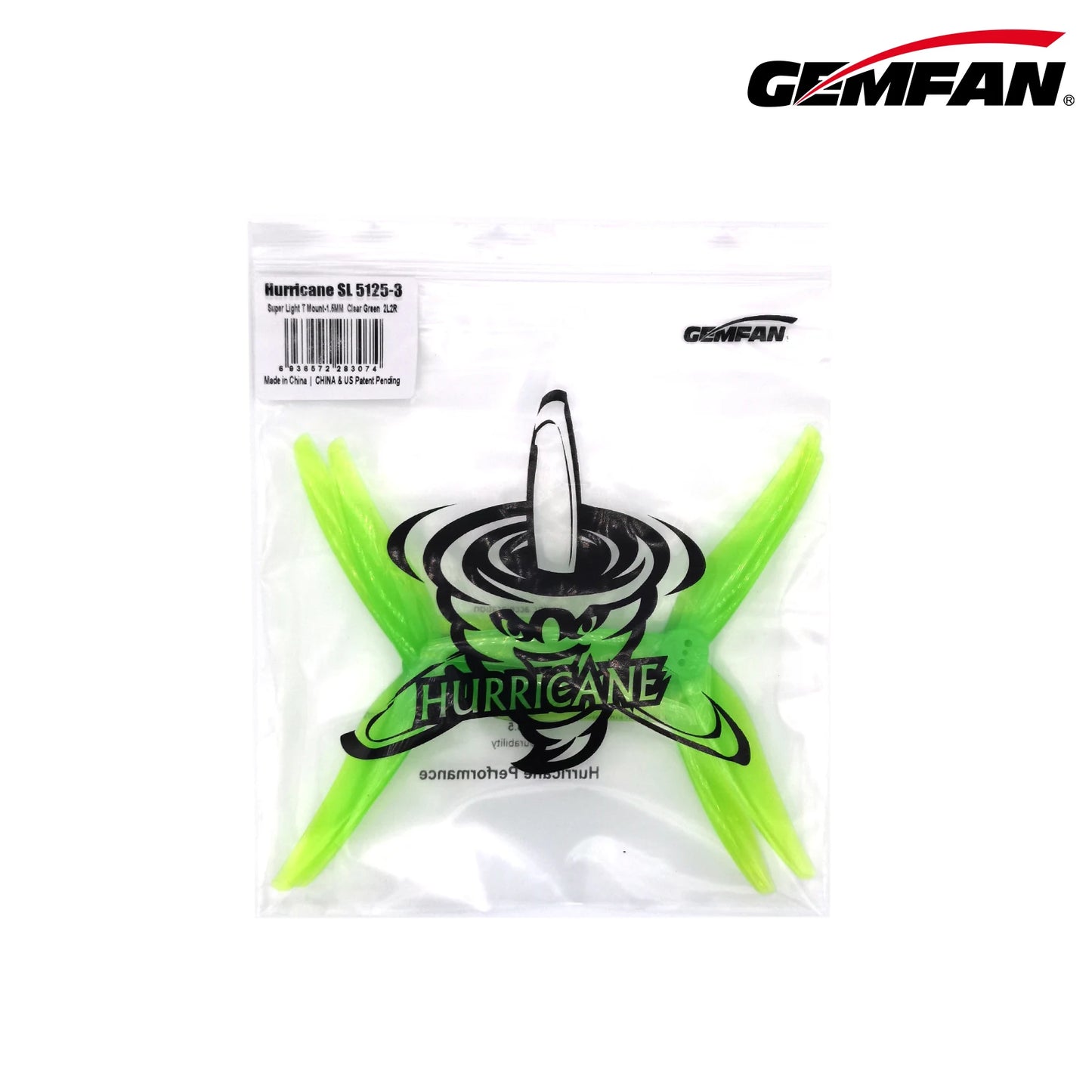 Hurricane SL 5125 3Blade Gemfan Propeller 1.5mm 3 Hole Props FPV Freestyle for Motor RC Drone Iflight Upgrade DIY Parts 6Pair/12