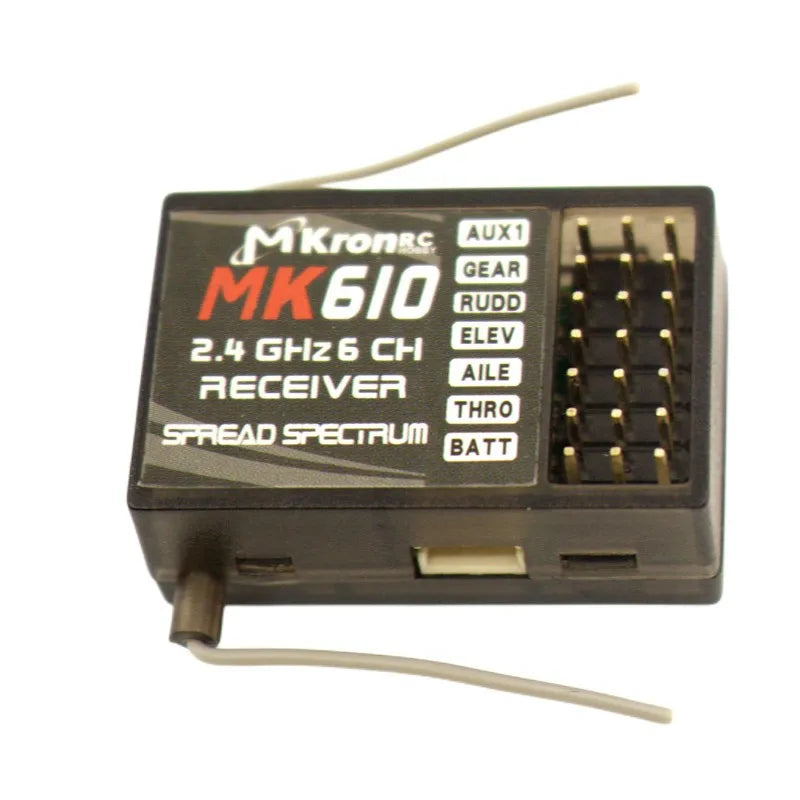 DSM2 MK610 AR6100 2.4G 6CH RC Receiver Fit Spektrum DX6i DX7 DX8  JR X6R X8R Walkera DEVO7 10 Transmitter of RC Drone