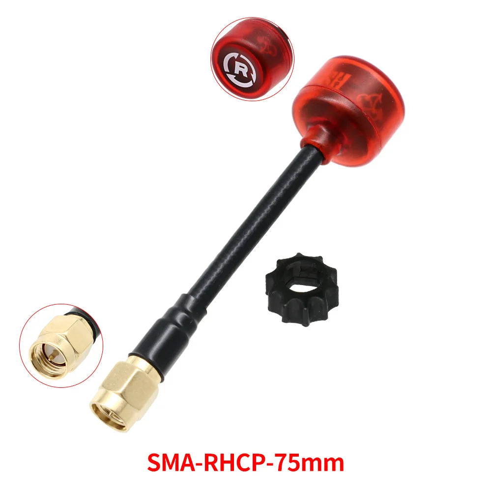 Rush Cherry FPV 5.8G Antenna LHCP RHCP SMA long range Racing Antenna Connector Adapter For FPV Quadcopter Racing Drone