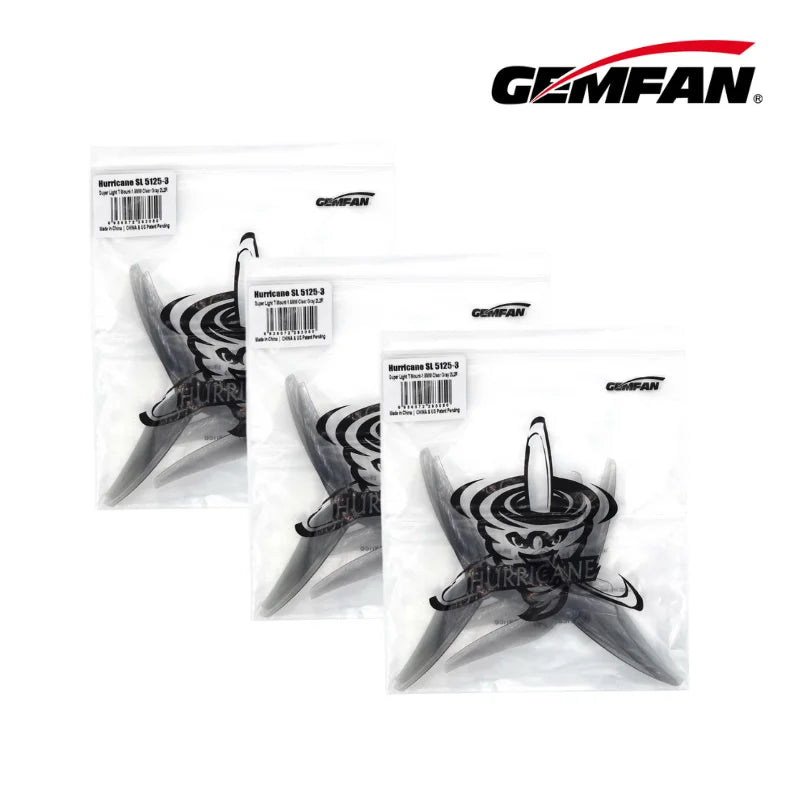 Hurricane SL 5125 3Blade Gemfan Propeller 1.5mm 3 Hole Props FPV Freestyle for Motor RC Drone Iflight Upgrade DIY Parts 6Pair/12