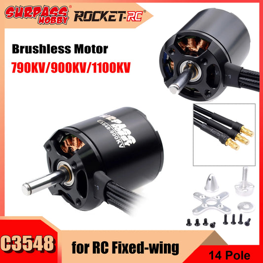 Surpass Hobby 3548 790KV 900KV 1100KV 14 Pole Brushless Motor for Fixed-wing Plane FPV Drone Quadcopter Remote Control Part