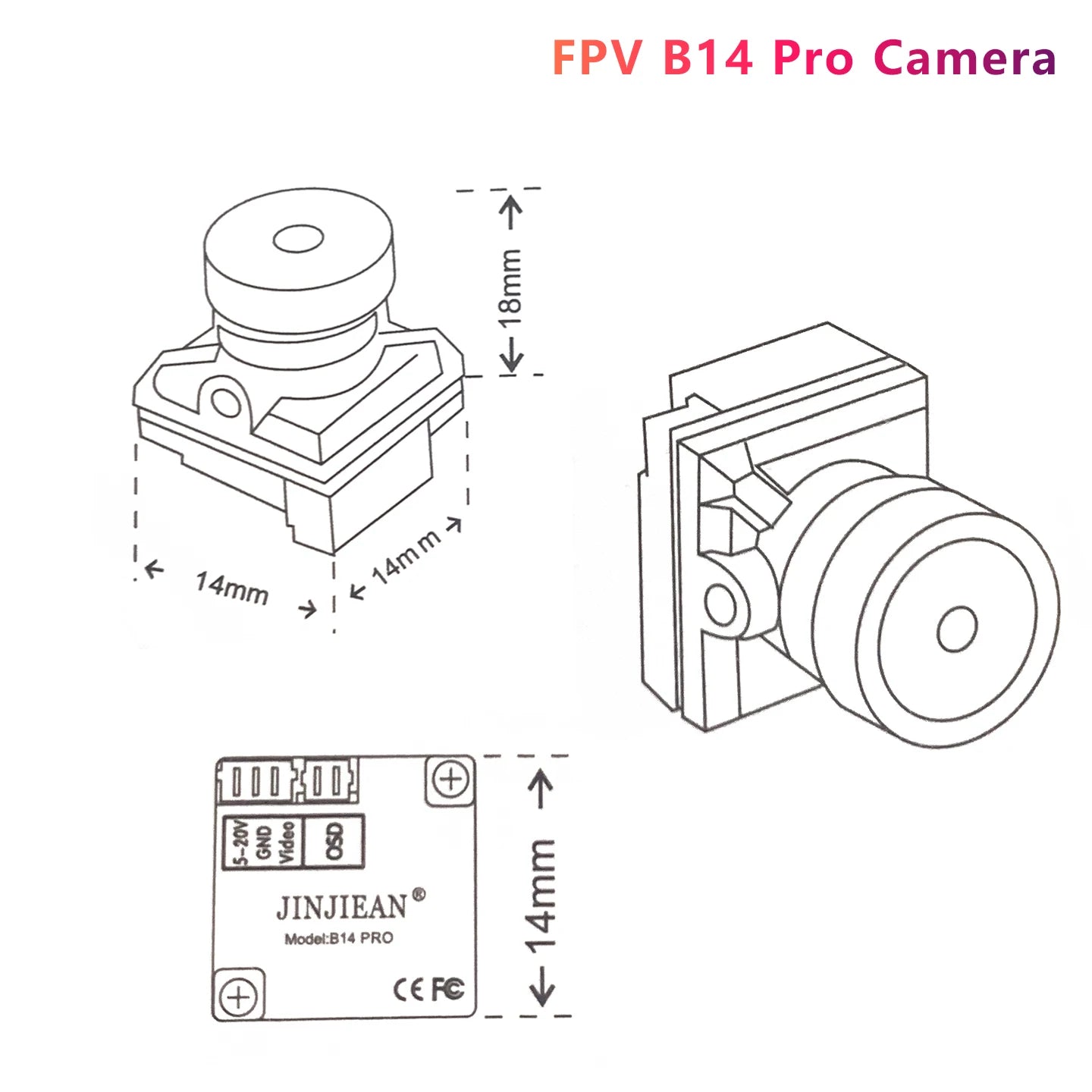 SLONWAKE FPV 400mW VTX Transmitter With Mini  Camera 2.1mm lens 1200TVL fpv camera support TBS for RC Planes