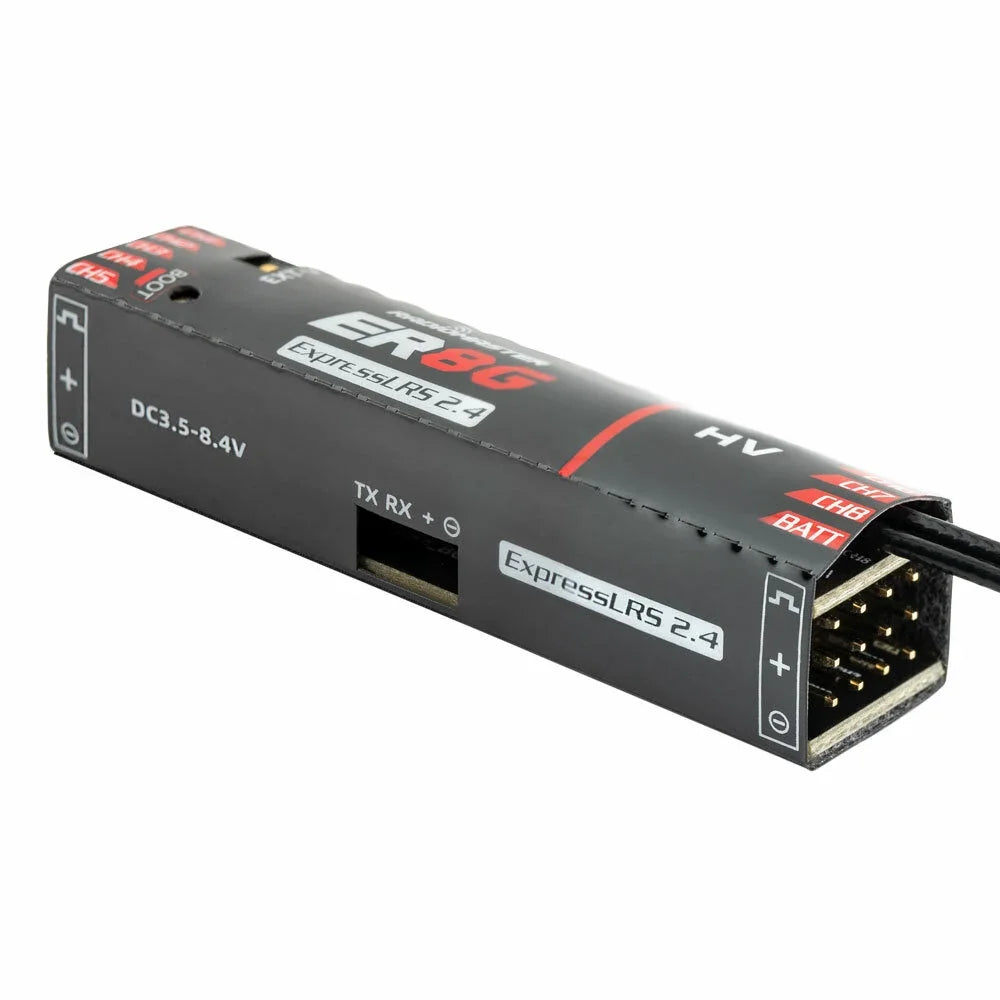 Radiomaster ER8-G/ER8-GV 2.4GHz 8CH ExpressLRS ELRS RX 100mW PWM Receiver Support Voltage Telemetry for FPV RC Drone Airplane