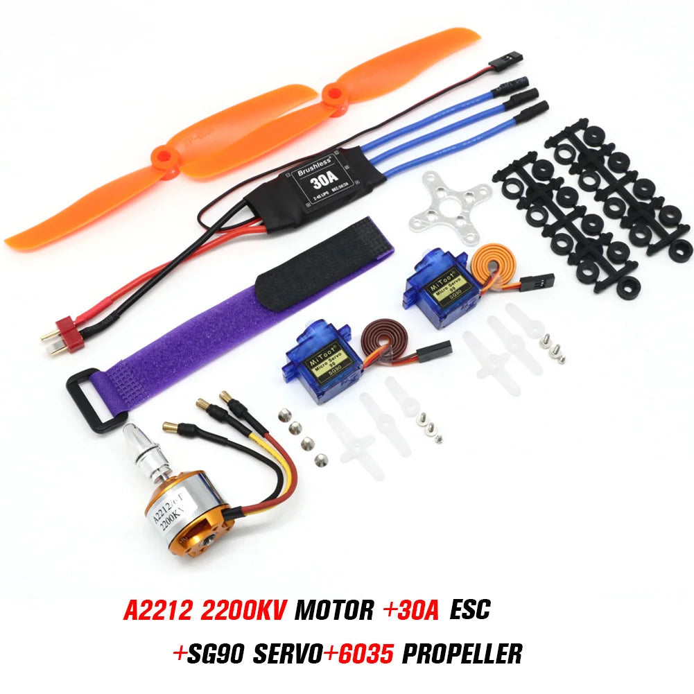 A2212 2212 2200KV 1400KV 1000KV Brushless Motor 30A 40A / 40A BLheli ESC SG90 9G Micro Servo for RC Fixed Wing Plane Helicopter