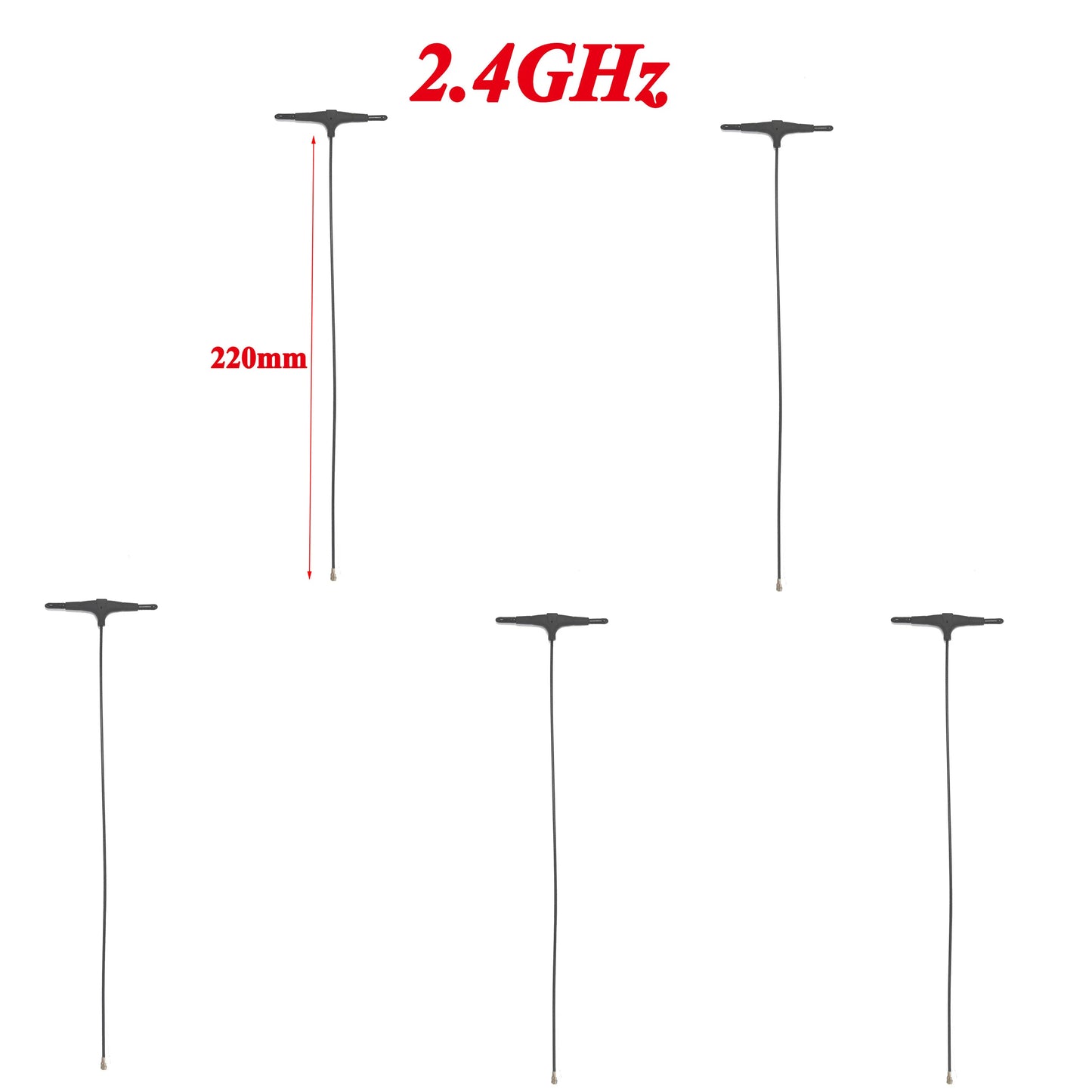 1/5/10/20PCS 78/120/220mm 915MHz 2.4GHz T-type Antenna IPEX 1 for FPV Drone TBS CROSSFIRE FRSKY R9mm R9MX ELRS Nano EP1 Receiver