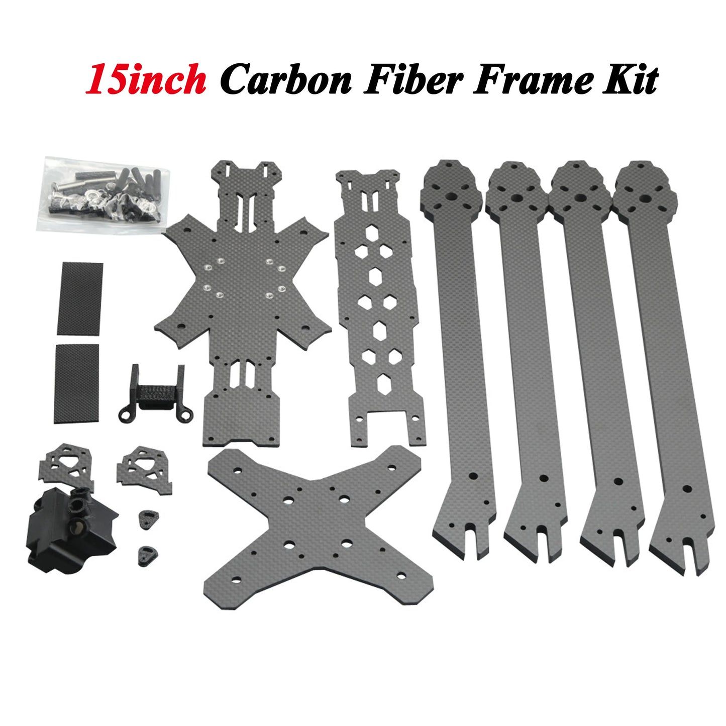 GX-15 15 Inch FPV Frame Kit 660mm Enhanced Carbon Fiber Rack 8mm Arm for RC Freestyle X-Class Long Range Drone X-class DIY Parts