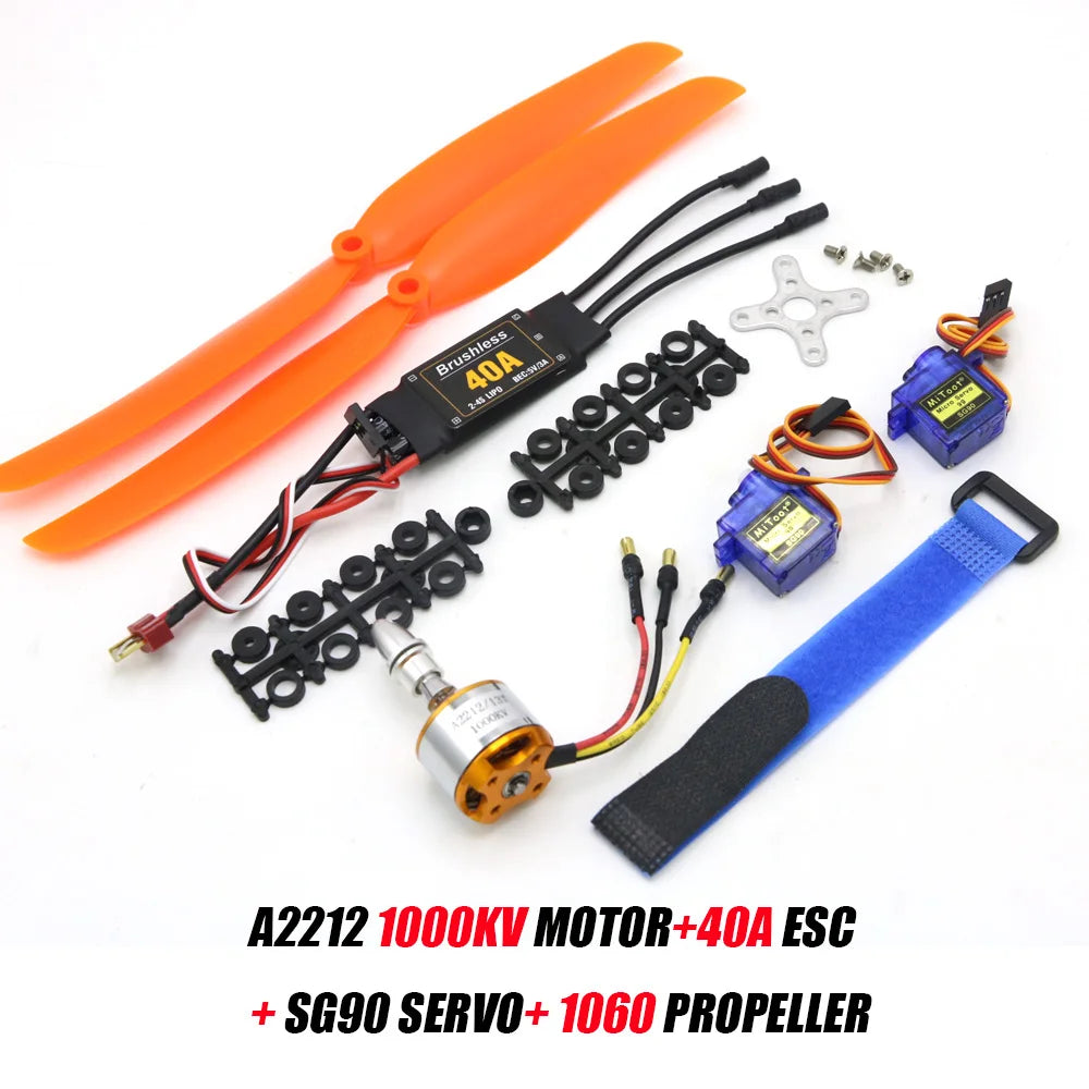 A2212 2212 2200KV 1400KV 1000KV Brushless Motor 30A 40A / 40A BLheli ESC SG90 9G Micro Servo for RC Fixed Wing Plane Helicopter