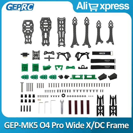 GEPRC GEP-MK5 O4 Pro Wide X/DC Frame 5Inch Drone Carbon Fiber Frame Kit for GEPRC Mark5 5 Inch FPV Quadcopter Original Accessory