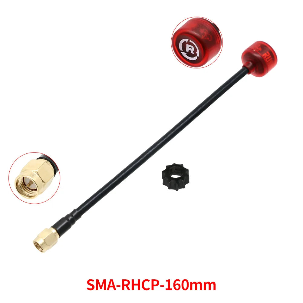 Rush Cherry FPV 5.8G Antenna LHCP RHCP SMA long range Racing Antenna Connector Adapter For FPV Quadcopter Racing Drone