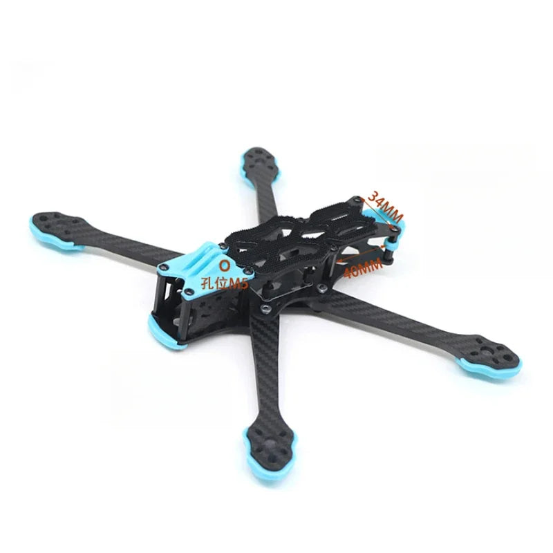 High-Performance Carbon Fiber Drone Frame for VISTA FPV – 5-9 Inch HD Build, 30x30/20x20 Motor Mount Options