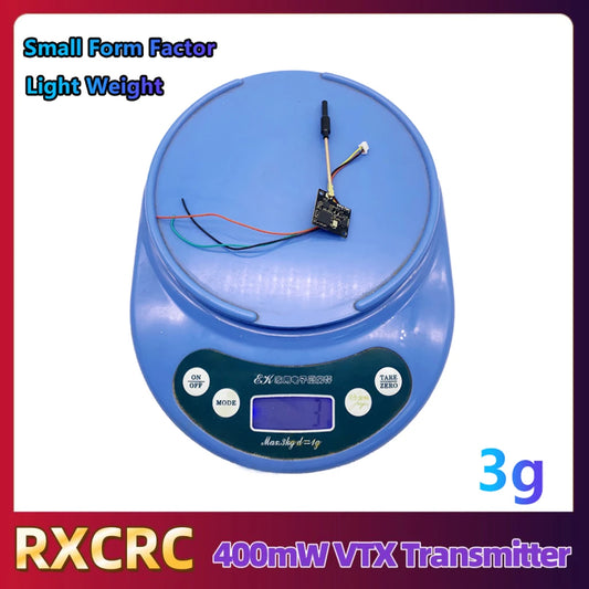 RXCRC 5.8G 48CH 400mW e7087U MINI VTX Transmitter.with Suitable for 19*19 mm cameras.for RC FPV Long Range Fixed-wing Drones