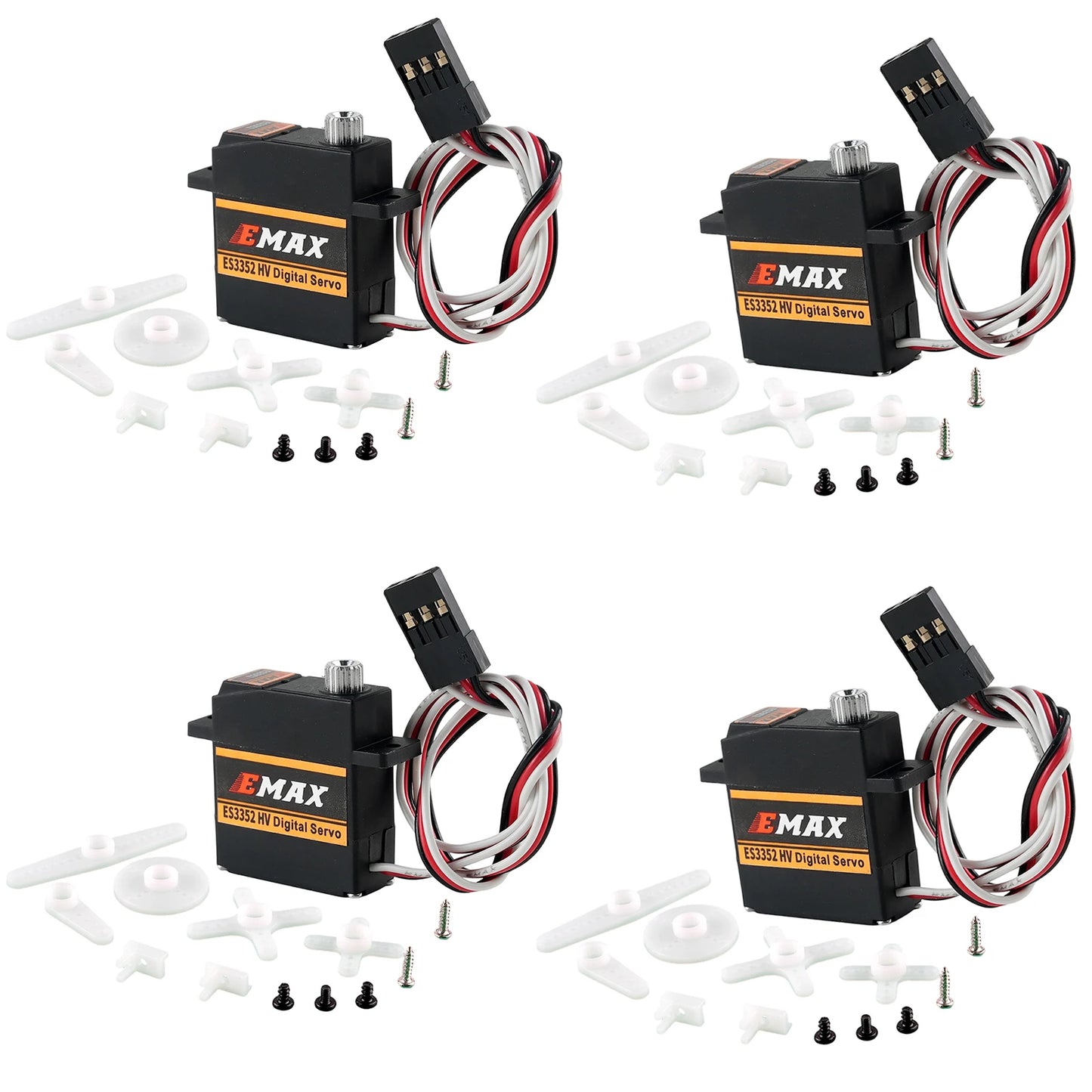 1/2/4 PCS EMAX ES3352 HV All-Purpose High Voltage 12G Metal Gear Digital Standard Servo For RC Robot Car Airplane Drone Model  ﻿