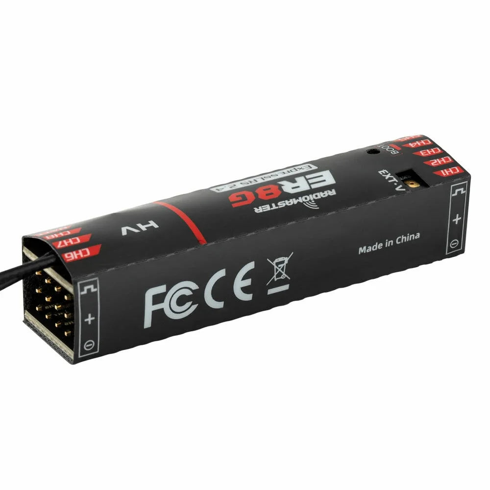 Radiomaster ER8-G/ER8-GV 2.4GHz 8CH ExpressLRS ELRS RX 100mW PWM Receiver Support Voltage Telemetry for FPV RC Drone Airplane