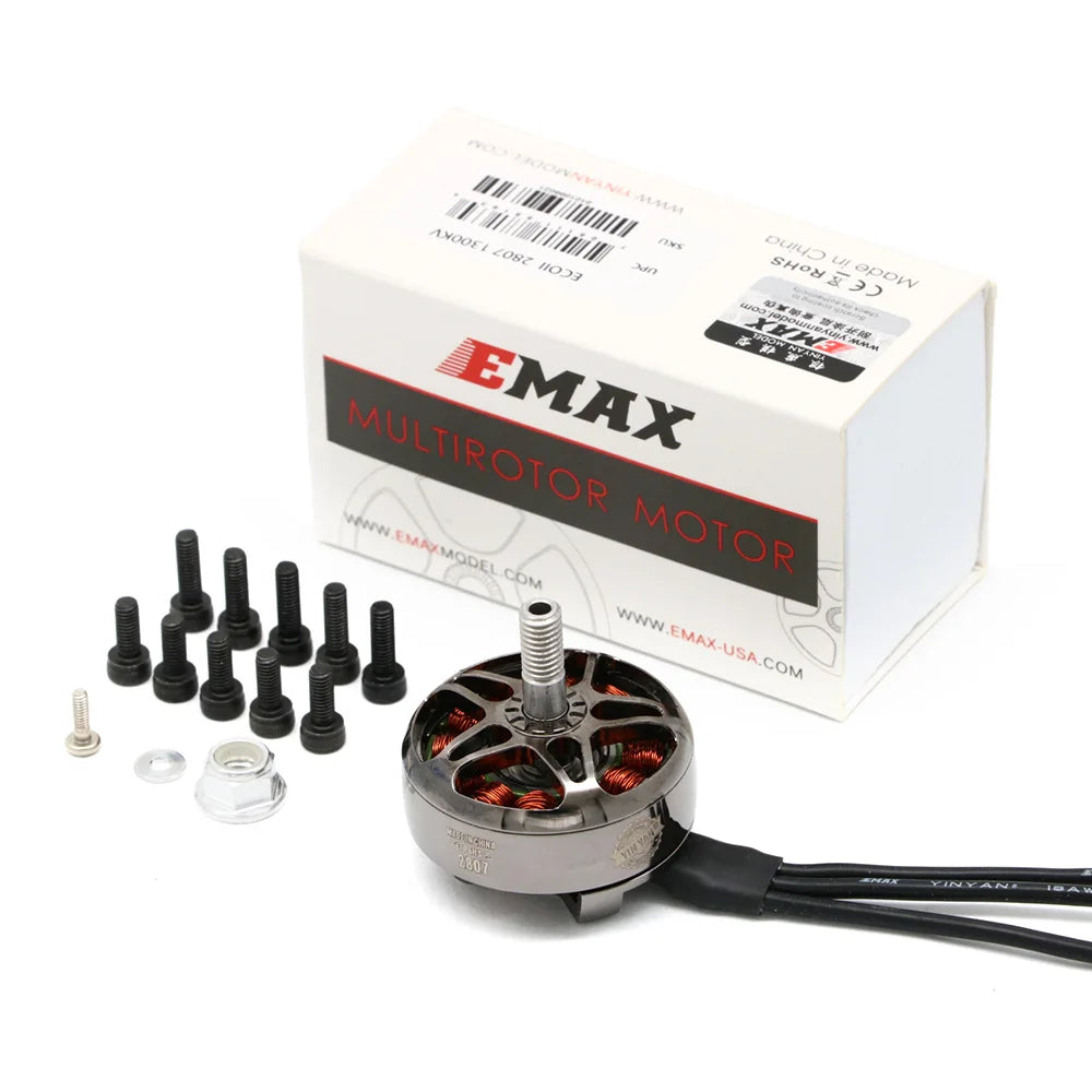 4pcs EMAX Series ECO II 2807 4S 1700KV  5S 1500KV 6S 1300KV Brushless Motor for FPV Racing RC Drone DIY Parts