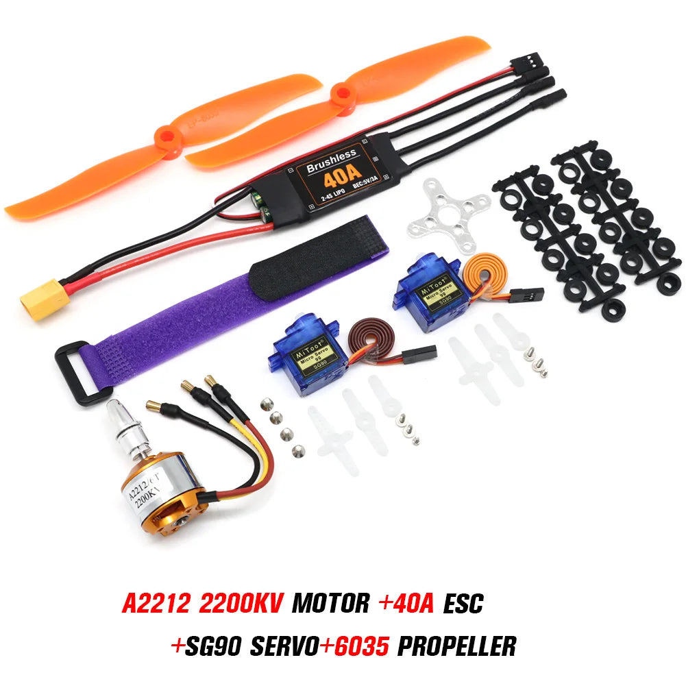 A2212 2212 2200KV 1400KV 1000KV Brushless Motor 30A 40A / 40A BLheli ESC SG90 9G Micro Servo for RC Fixed Wing Plane Helicopter