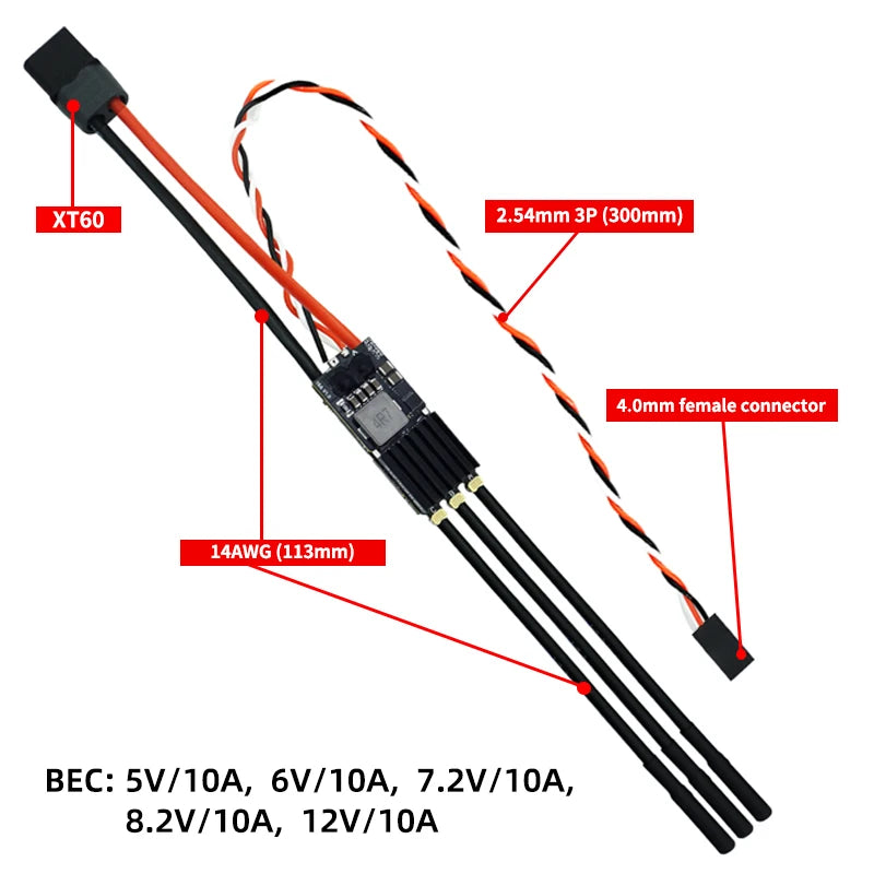 SEQURE 120A 28120 Brushless Electric Speed Controller Support 128KHz PWM Frequency for FPV Racing Drone Climbing Vehicles RC Car