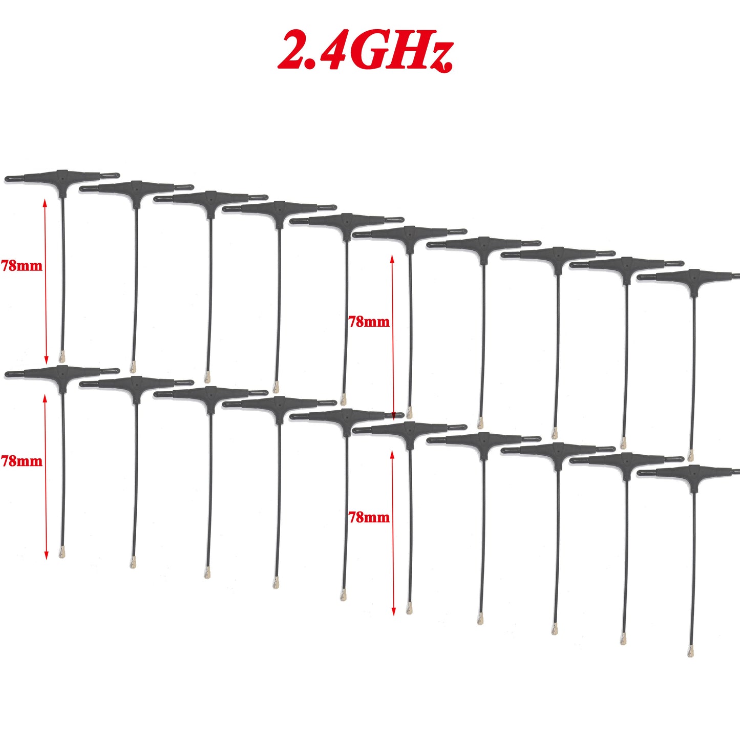 1/5/10/20PCS 78/120/220mm 915MHz 2.4GHz T-type Antenna IPEX 1 for FPV Drone TBS CROSSFIRE FRSKY R9mm R9MX ELRS Nano EP1 Receiver