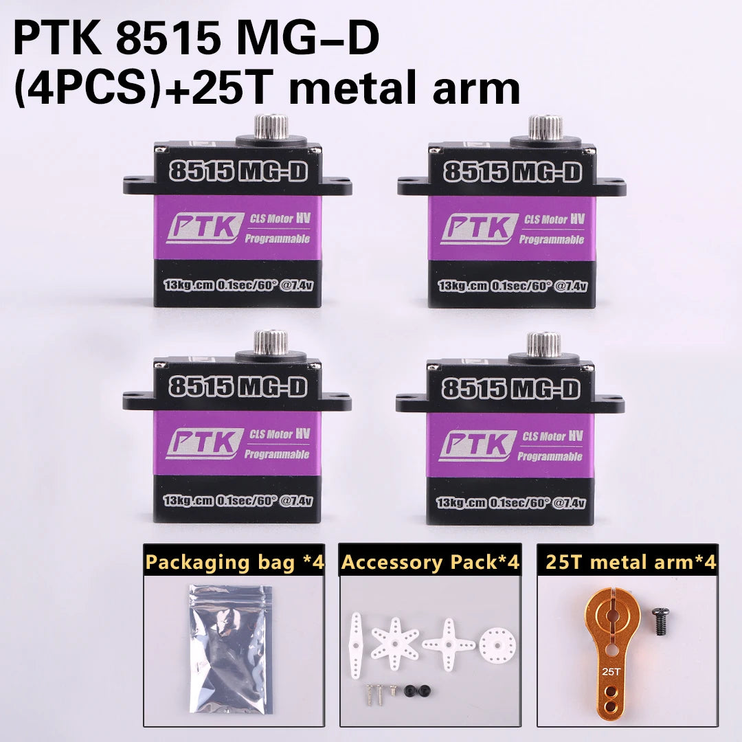 PTK 8515 MG-D Micro Servo 17g Digital HV Servo All Metal RC Model Aircraft Fixed Wing Helicopter Drone Servo