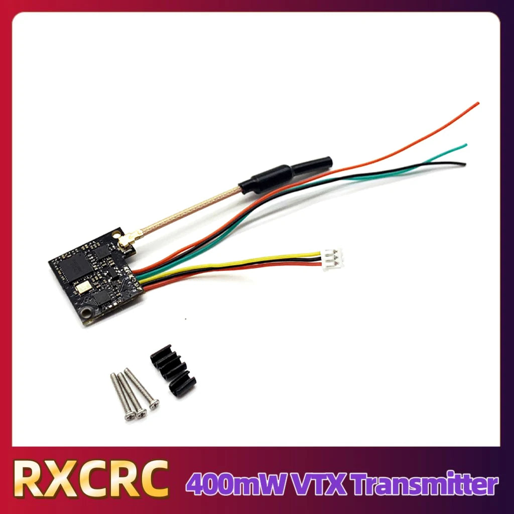 RXCRC 5.8G 48CH 400mW e7087U MINI VTX Transmitter.with Suitable for 19*19 mm cameras.for RC FPV Long Range Fixed-wing Drones
