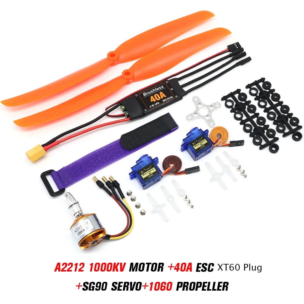 A2212 2212 2200KV 1400KV 1000KV Brushless Motor 30A 40A / 40A BLheli ESC SG90 9G Micro Servo for RC Fixed Wing Plane Helicopter