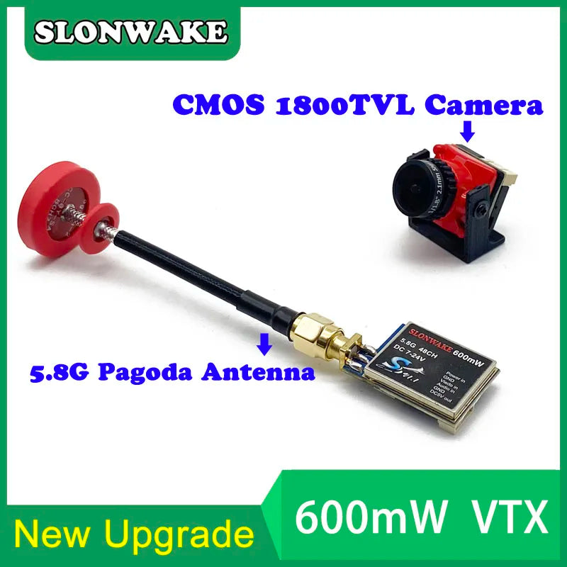 5.8G 48CH 600mW adjustable VTX-CAM FPV Transmitter Raceband 1200TVL Mini FPV Micro Camera for RC Multicopter fpv Drone