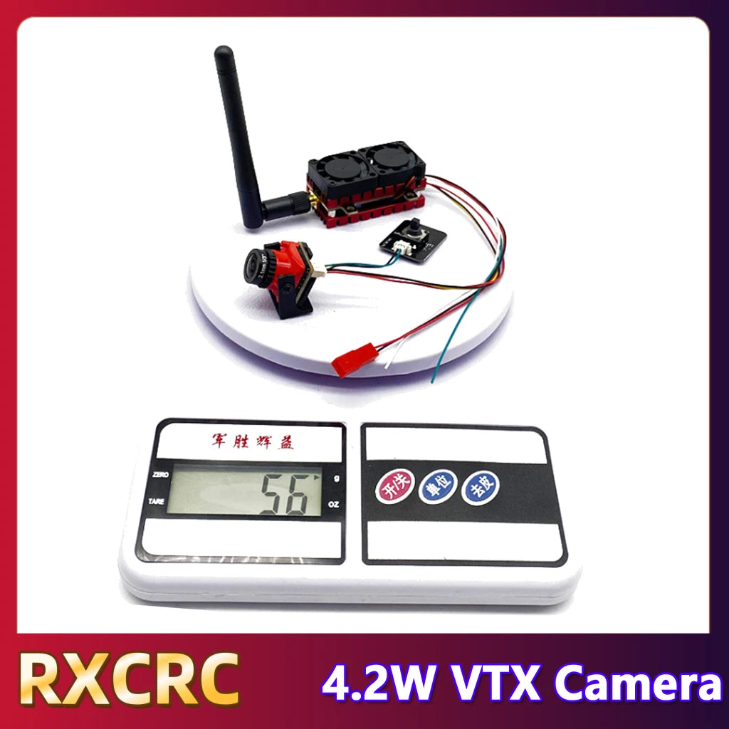 RXCRC 5.8G 48CH 4.2W High Power VTX Transmitter analog Viedo CMOS 1200TVL Camera 2.1mm for RC FPV Long Range Fixed-wing Drones