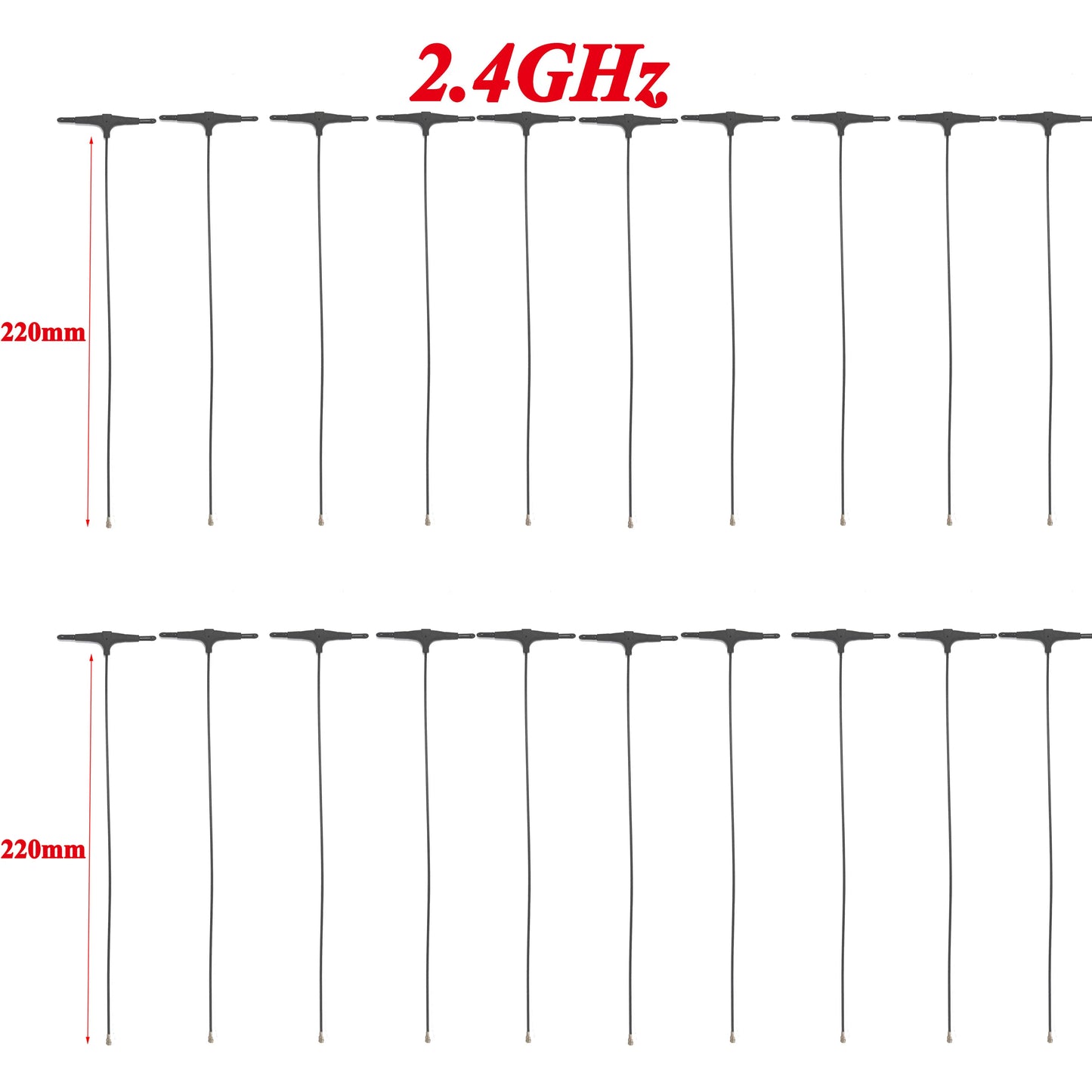 1/5/10/20PCS 78/120/220mm 915MHz 2.4GHz T-type Antenna IPEX 1 for FPV Drone TBS CROSSFIRE FRSKY R9mm R9MX ELRS Nano EP1 Receiver