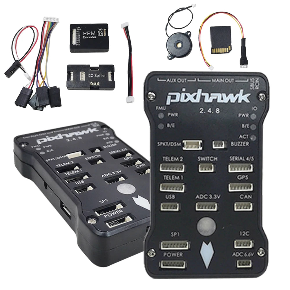 Pixhawk PX4 PIX 2.4.8 32 Bit Flight Control FC 8G SD PPM I2C Splitter For RC FPV Plane Drone Quadcopter