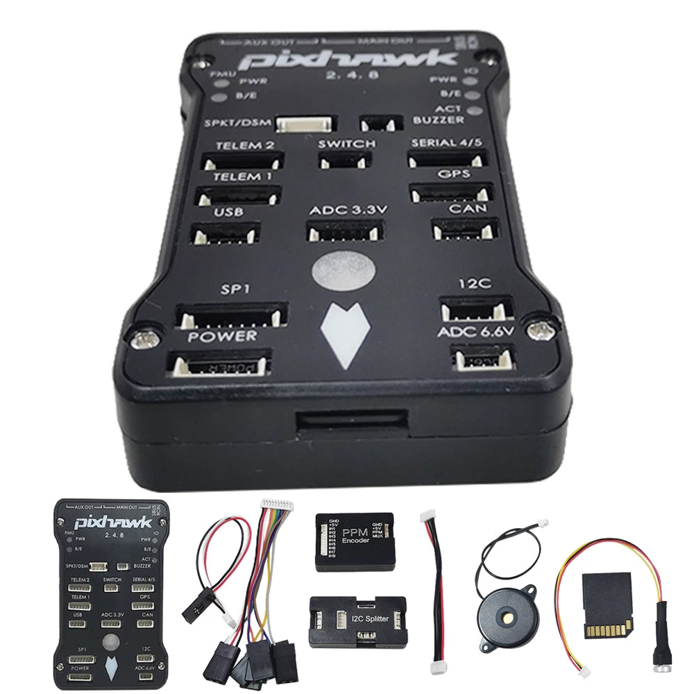 Pixhawk PX4 PIX 2.4.8 32 Bit Flight Control FC 8G SD PPM I2C Splitter For RC FPV Plane Drone Quadcopter