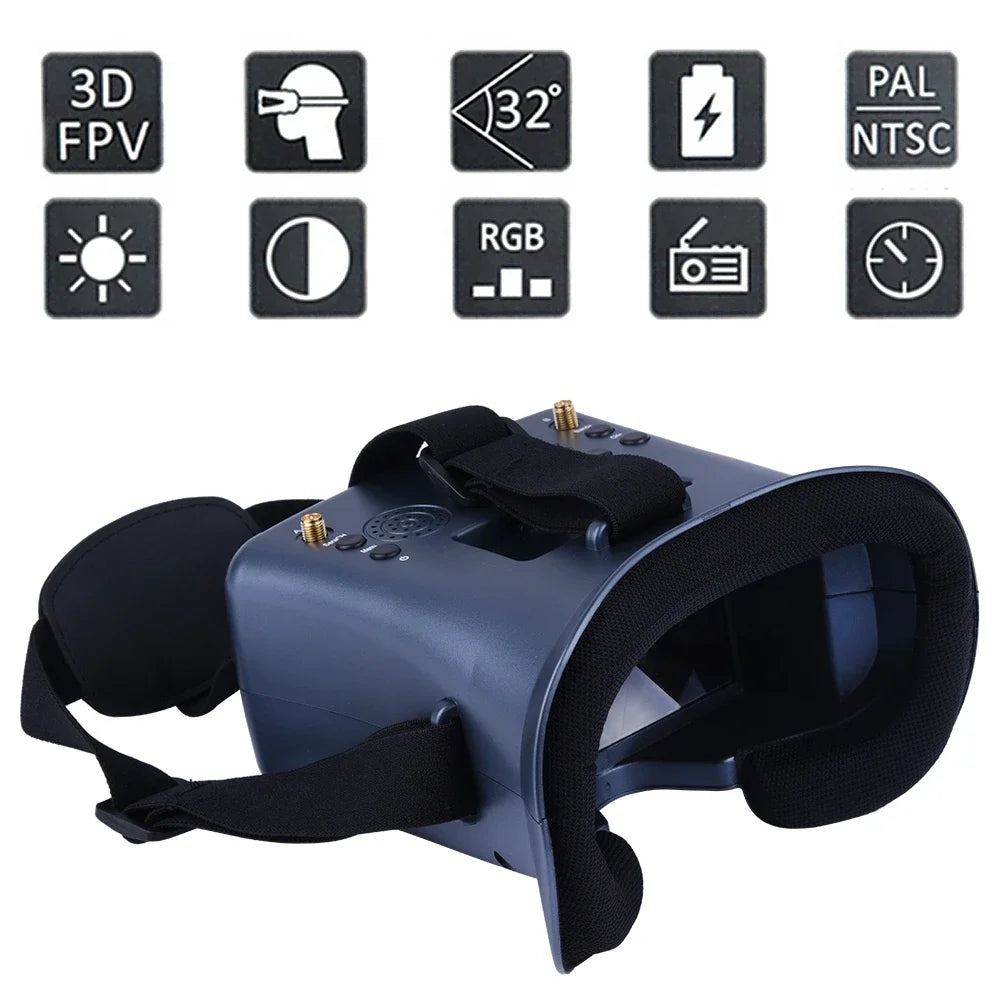 FPV Goggles With Battery For EV800D - 4.3 Inch 800*480