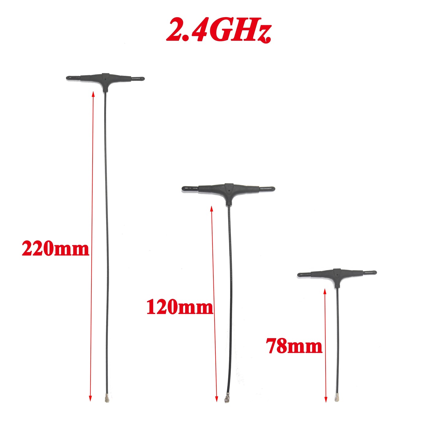 1/5/10/20PCS 78/120/220mm 915MHz 2.4GHz T-type Antenna IPEX 1 for FPV Drone TBS CROSSFIRE FRSKY R9mm R9MX ELRS Nano EP1 Receiver
